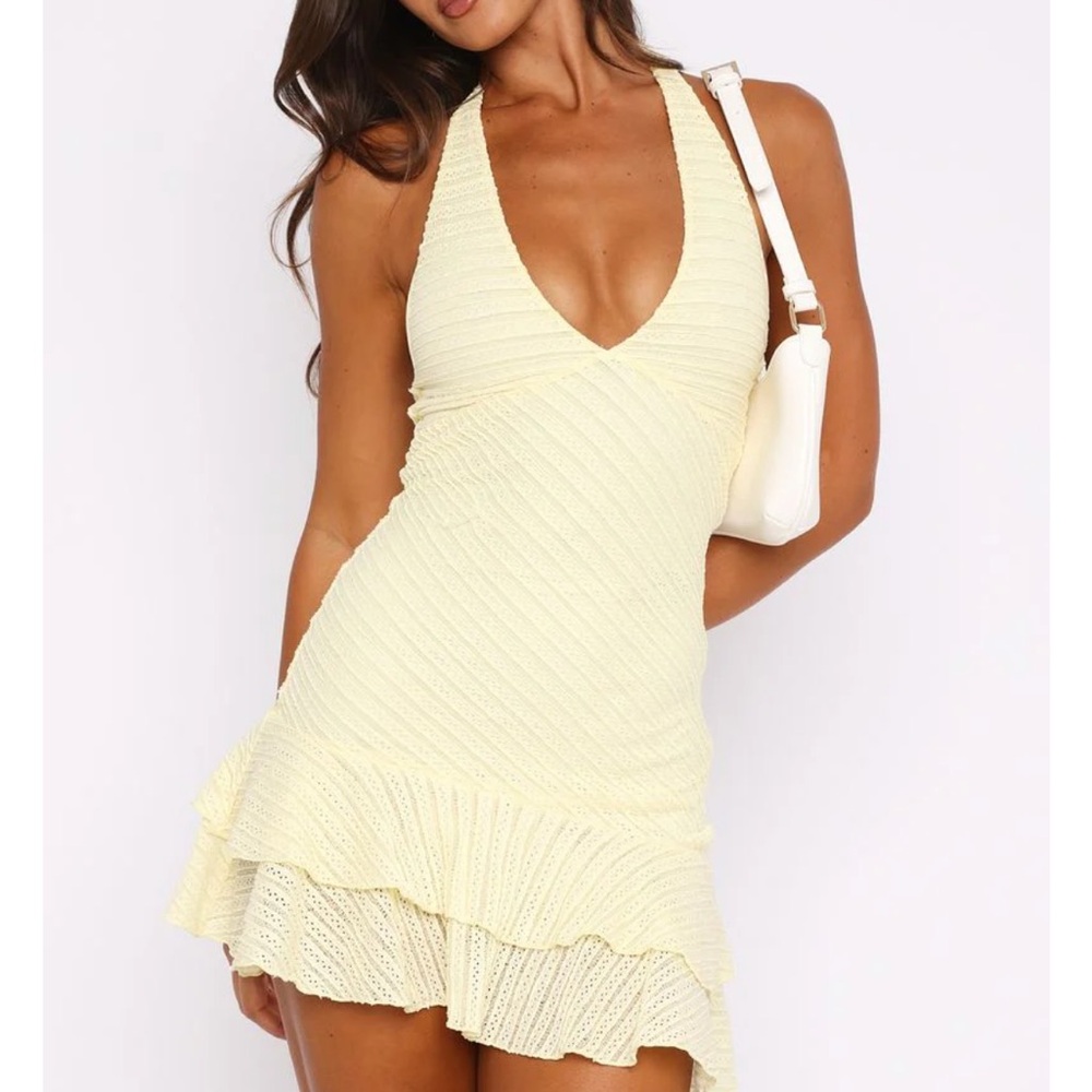 Yellow Halter Neck Dress